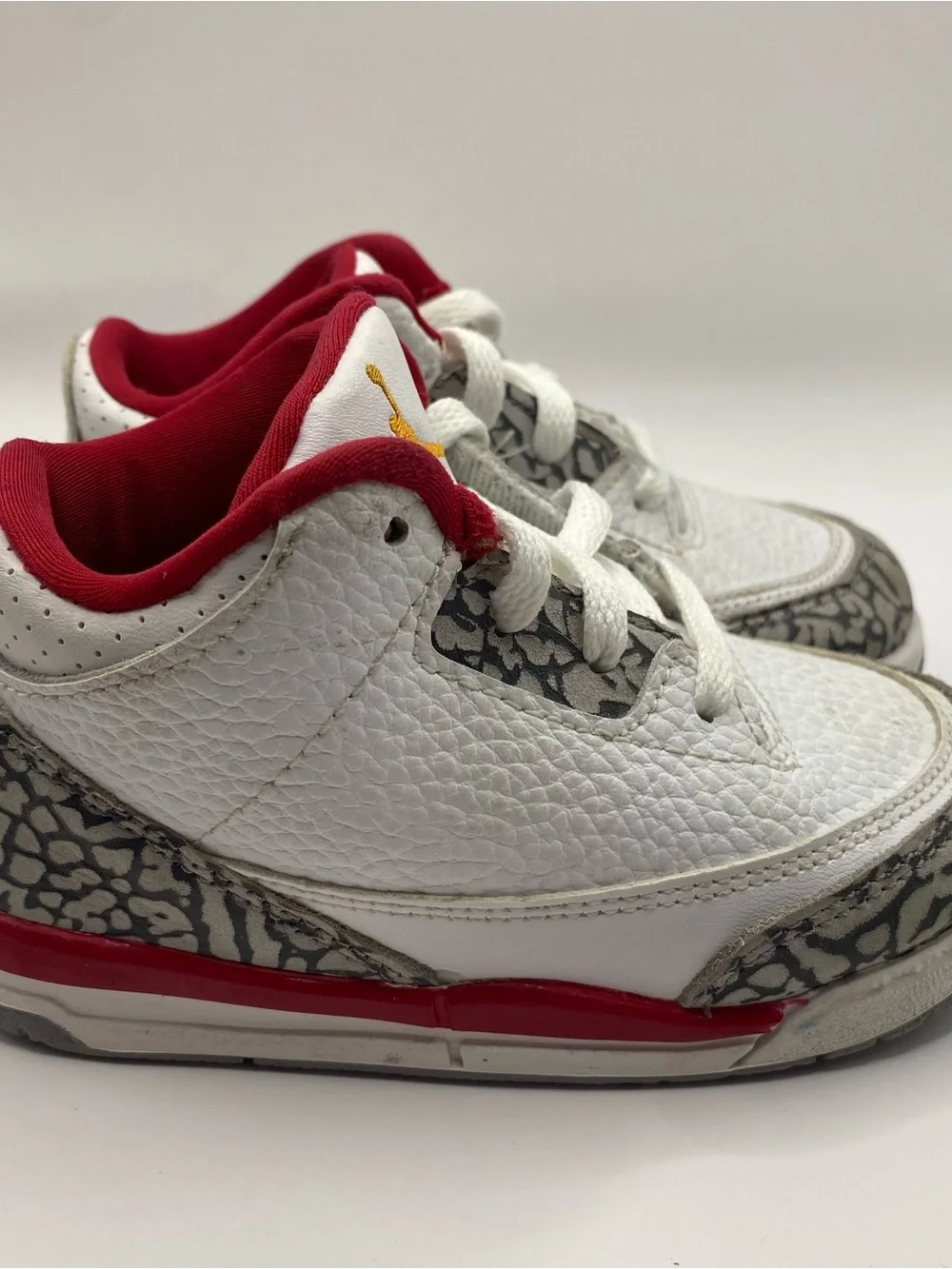 NIKE AIR JORDAN 3 RETRO TD CARDINAL RED SIZE 8C TODDLER SHOES 832033-126